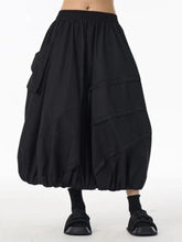 Japanese Avant-Garde Parachute Midi Skirt – Elastic Waist